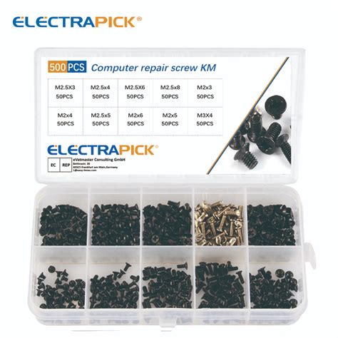 Electrapick Small Flat Head Cross Wood Screws Set Gold Pcs