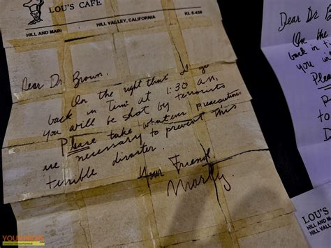 Back To The Future Letter From Marty To Doc Replica Movie Prop