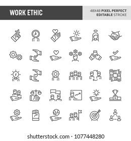 30 Thin Line Icons Associated Employment Stock Vector Royalty Free