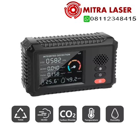 Air Quality Detector CO2 HCHO TVOC HLW101 MITRA LASER Jual Alat