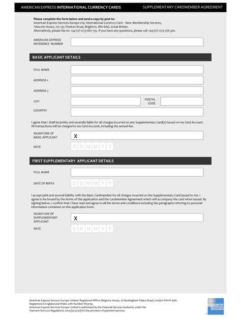 D D M Y M Y D D M Y M Y D D M Y M Y American Express Form Fill Out And Sign Printable Pdf