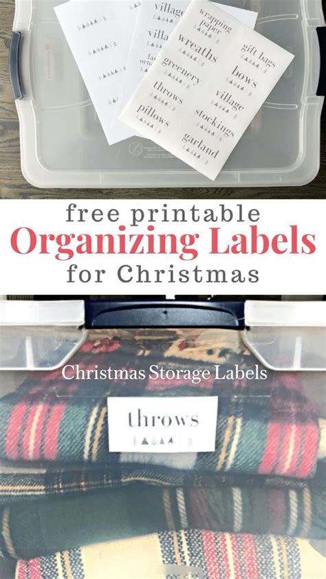 Organize Your Christmas Decorations with Free Printable Labels