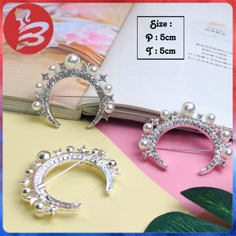 Jual Bross Hijab Crescent Moon Bros Dada Motif Bulan Sabit