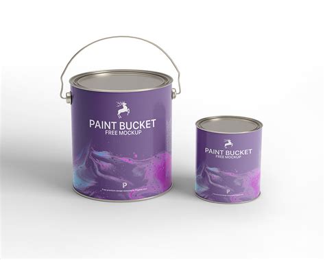 Free Paint Tin Bucket Mockup Free Psd Templates