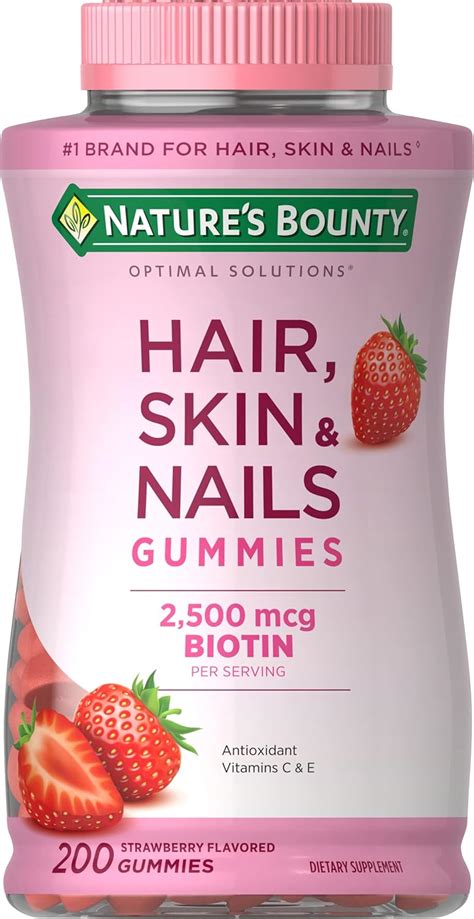 Gomitas Nature S Bounty Con Vitamina Y Biotina Optimal Solutions Para