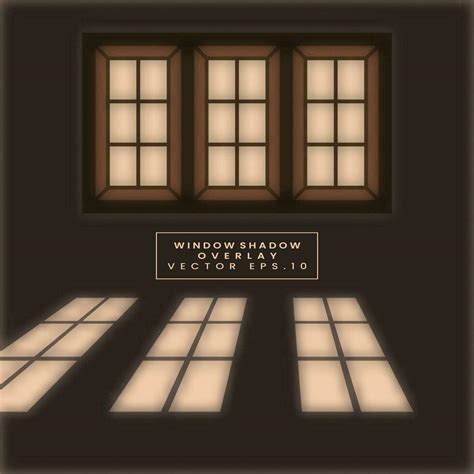 Vector Illustration Of Realistic Window Light And Shadow Shadow