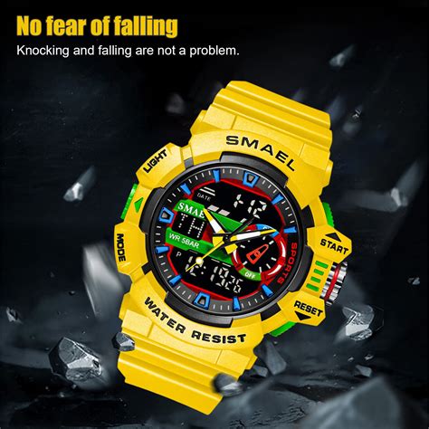 SMAEL Men S LED Digital Watch Military Sport Quartz Analog Waterproof