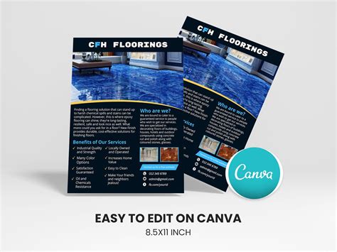 Epoxy Flooring Flyer Diy Canva Flooring Service Service Poster