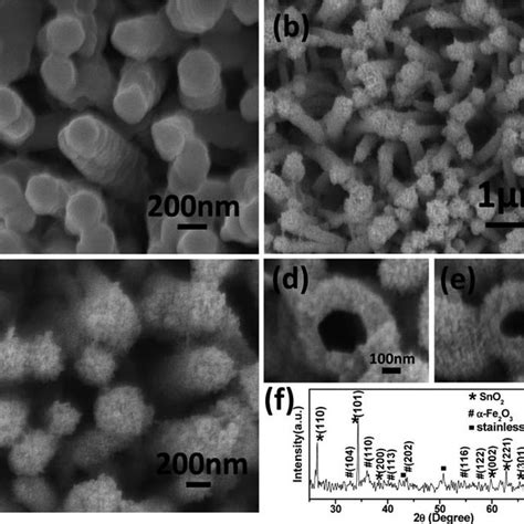 Sem Images Of A Zno Nanowire Array B C Zno Sno Coreshell