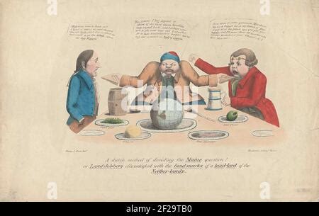 A Dutch Method Of Decision The Maine Question 1831 Print Cartoon Dans