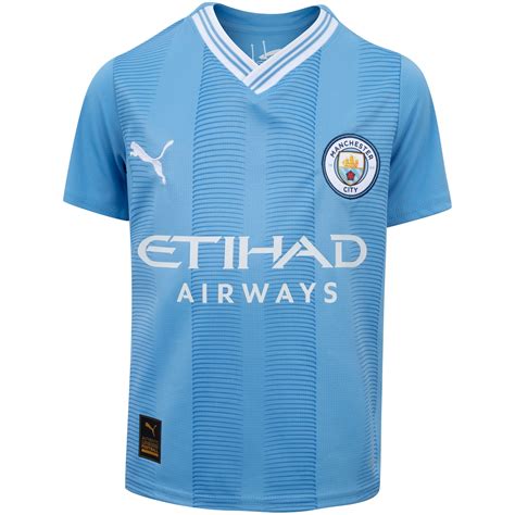 Camisa Do Manchester City I Puma Infantil Torcedor Escorrega O