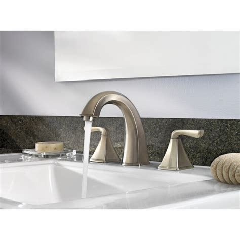 Pfister Selia Brushed Nickel Widespread 2 Handle Watersense Bathroom Sink Faucet With Drain At