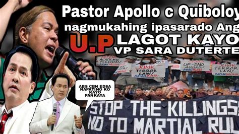 Lagot Na U P Next Na Kayo Kay Pastor Quiboloy Youtube