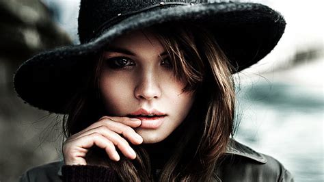 Hd Wallpaper Models Anastasiya Scheglova Brunette Face Girl Hat