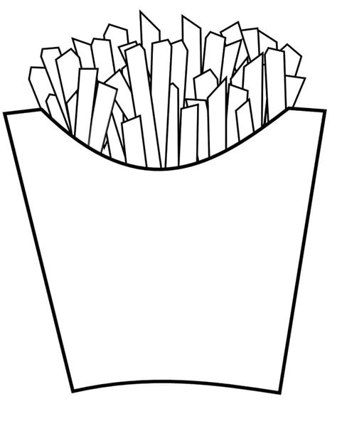 Desenhos De Batatas Fritas Ador Veis Para Colorir E Imprimir