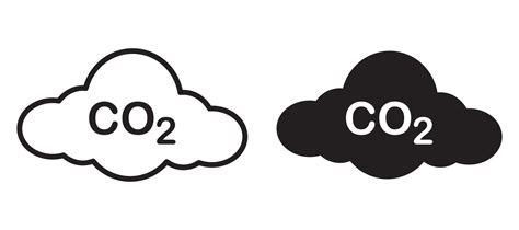 Co2 Icon Cloud With Text Co2 Icon Smog Pollution Sign Or Logo Carbon Dioxide Formula