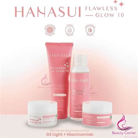 Hanasui Flawless Glow 10 Essence Night Cream Day Cream Gentle