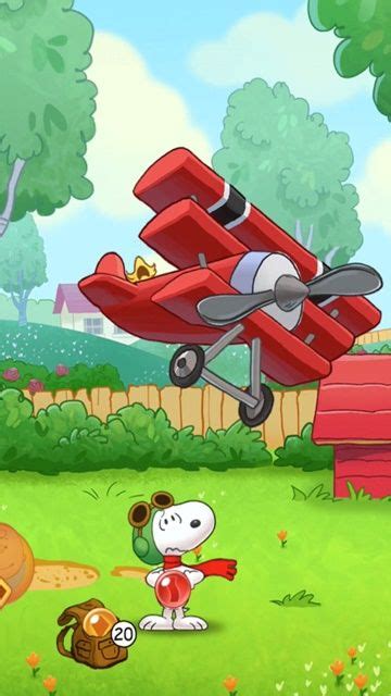 Snoopy And Woodstock Flying Ace Cartoon Art