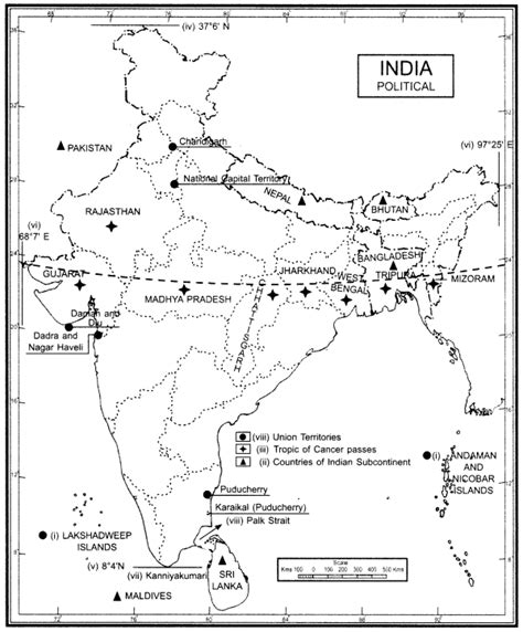 Ncert Class 9 Social Science Geography Chapter 1 Questions And Answers India Size And Location