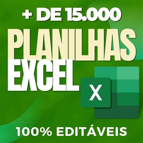 Pack Mil Planilhas Excel Prontas Edit Veis B Nus