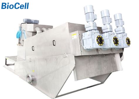 Mg L Multi Plate Screw Press Dewatering Machine Sludge Dewatering Unit