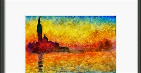 Masterpieces Of Art: Claude Monet Sunset In Venice Print