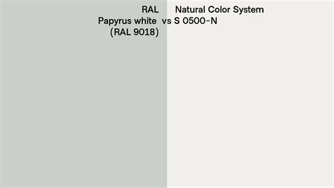 Ral Papyrus White Ral Vs Natural Color System S N Side By