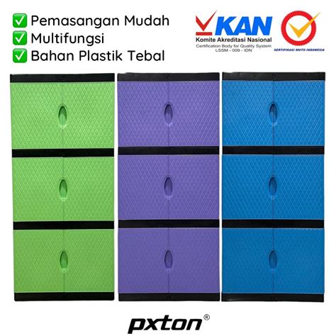 Jual Pxton Lemari Pakaian Plastik Diamond 3 Susun 4 Susun 2