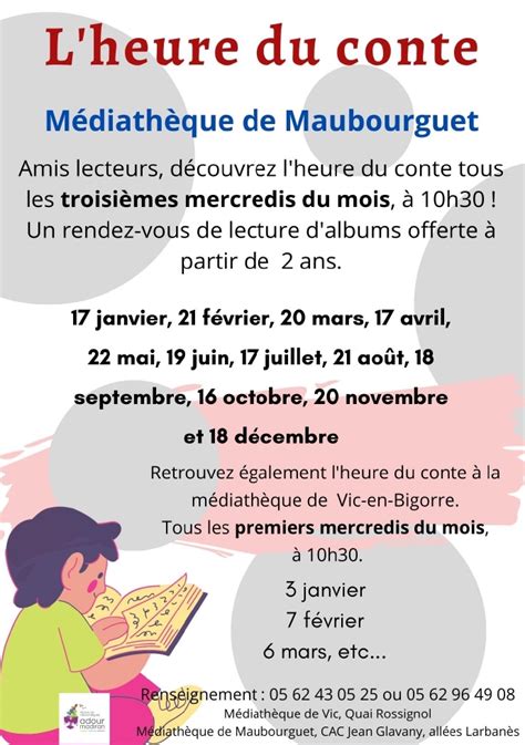 Lheure Du Conte Tous Les 1er Mercredis Du Mois Ville De Maubourguet