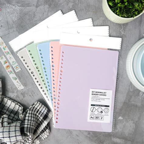 Jual Cover Mika Binder Warna Warni Pastel A5 2 Lembar Loose Leaf Notebook Diy