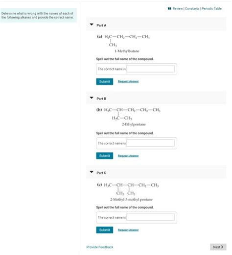 Alkanes Periodic Table