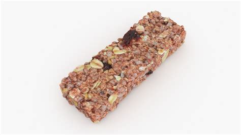 3d Granola Bar Strawberry Model Turbosquid 2168184