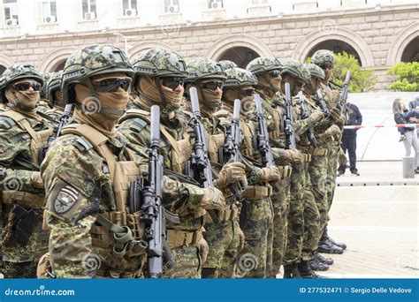 Bulgarian Army Parade in the Gergiovden Holiday in Sofia, Bulgaria ...