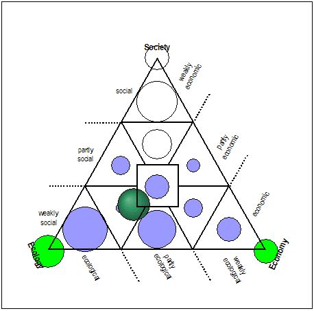 Example Of An Integrative Sustainability Triangle With Indicator