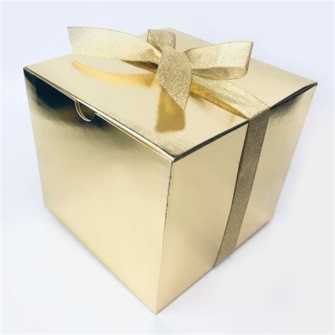 4x4x4 Inch Metallic Gold Embossed T Box T Boxes For Etsy