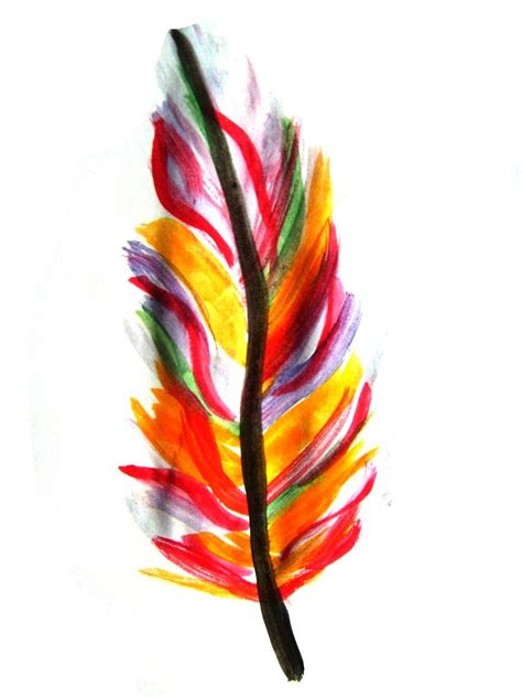 Colorful Feather Painting