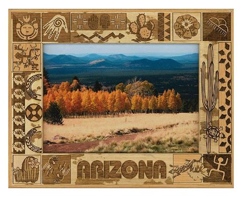 Arizona Laser Engraved Wood Picture Frame Etsy