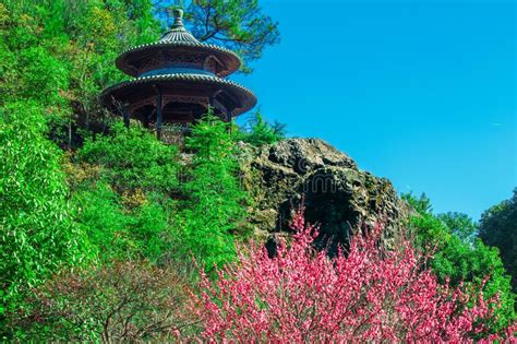 A Corner of a Hill in China Stock Image - Image of pavilion, mountain: 110607223