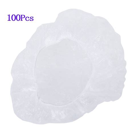 100pcs Disposable Shower Cap Clear Spa Shower Caps Hotel Bathing