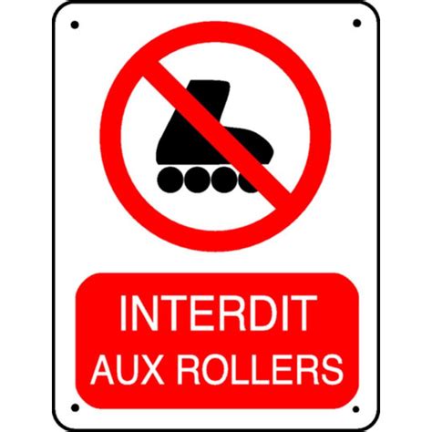 Panneau Interdit Aux Rollers