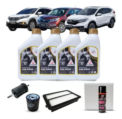 Kit Filtros Troca Óleo Honda Crv 2 0 16v Flex Acima De 2012 Frete grátis