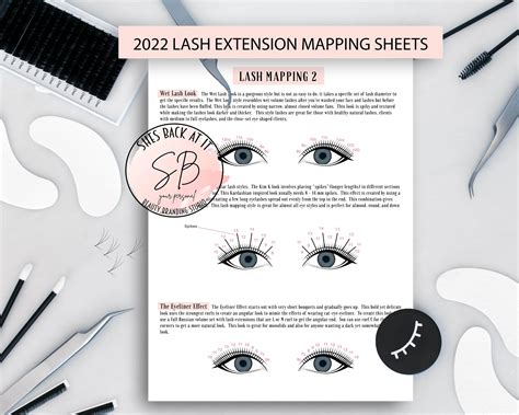 2022 Lash Mapping Sheets Eyelash Extension Forms Eyelash