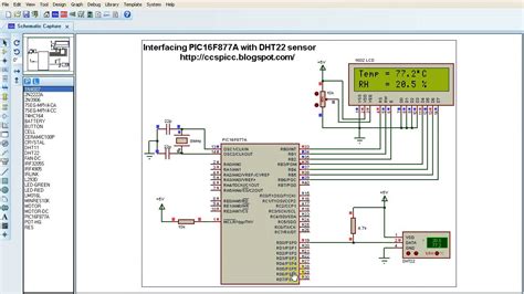 PIC16F877A And DHT22 AM2302 RHT03 Proteus Simulation YouTube