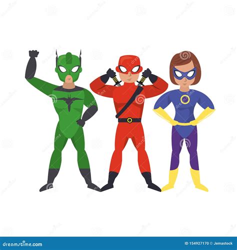 Super Heroes Comic Retro Cartoon Vector Illustration Cartoondealer