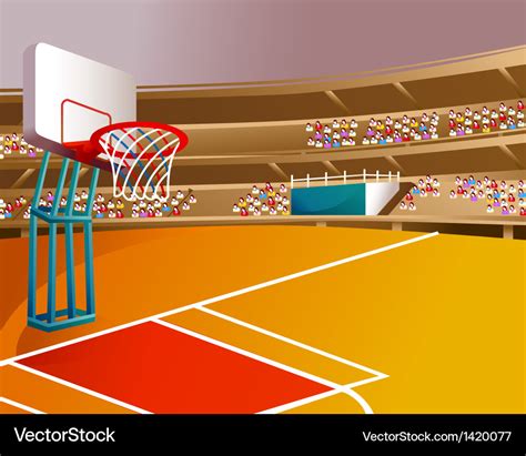 Basketball Court Stadium Royalty Free Vector Image