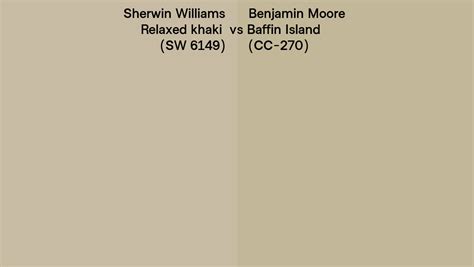 Sherwin Williams Relaxed Khaki Sw Vs Benjamin Moore Baffin