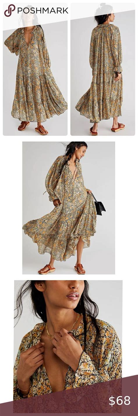 Free People Feeling Groovy Maxi Dress Maxi Dress Printed Maxi Dress