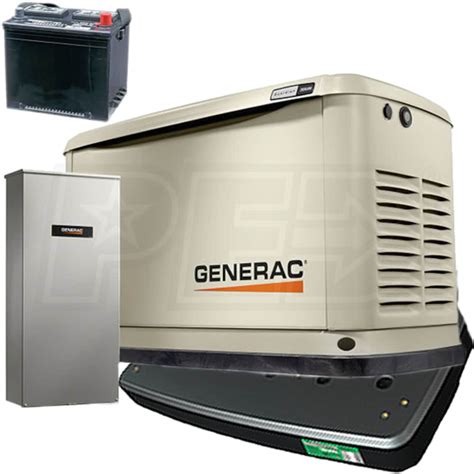 Generac Guardian EGD-7172KIT-QT8200 ® 10kW Aluminum Standby Generator System 100A ATS w/ 16 ...