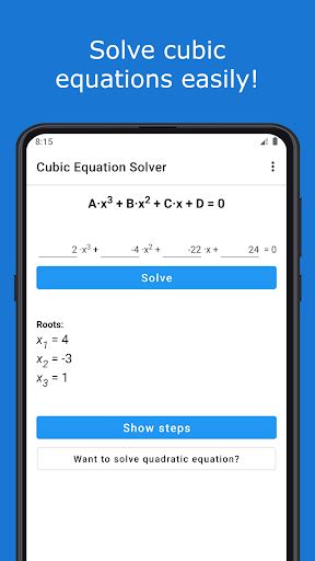 برنامه Cubic Equation Solver دانلود بازار