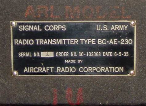 Scr Ae 183 Radio Communications Set